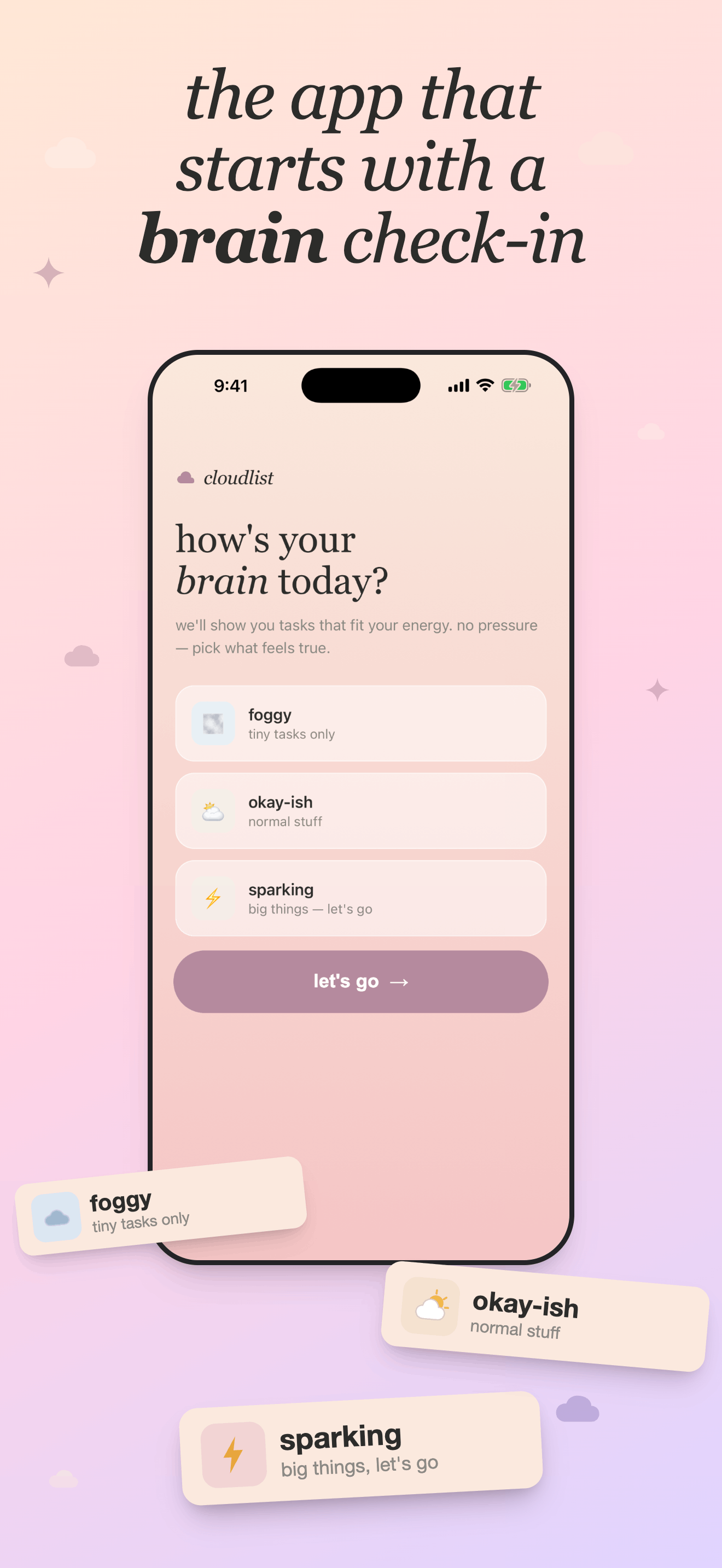 cloudlist brain check-in